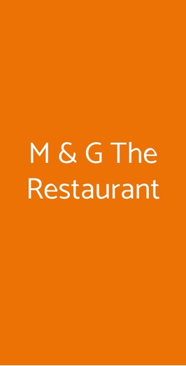 M & G The Restaurant, Roma