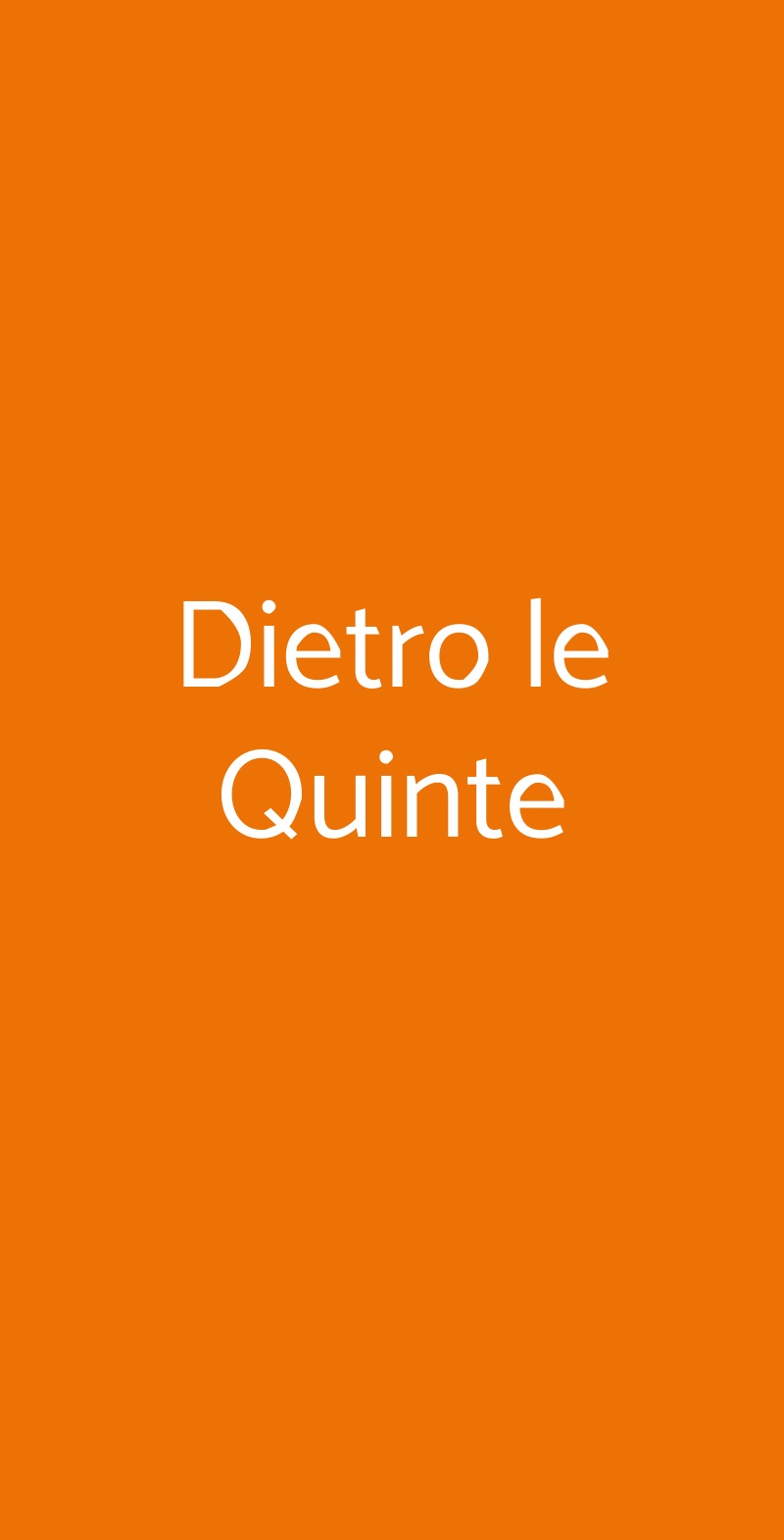 Dietro Le Quinte, Roma