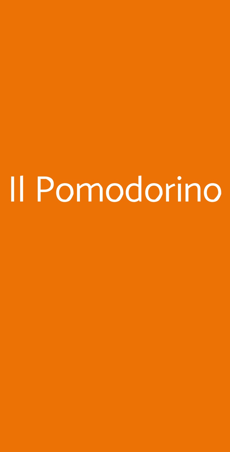 Il Pomodorino Roma menù 1 pagina