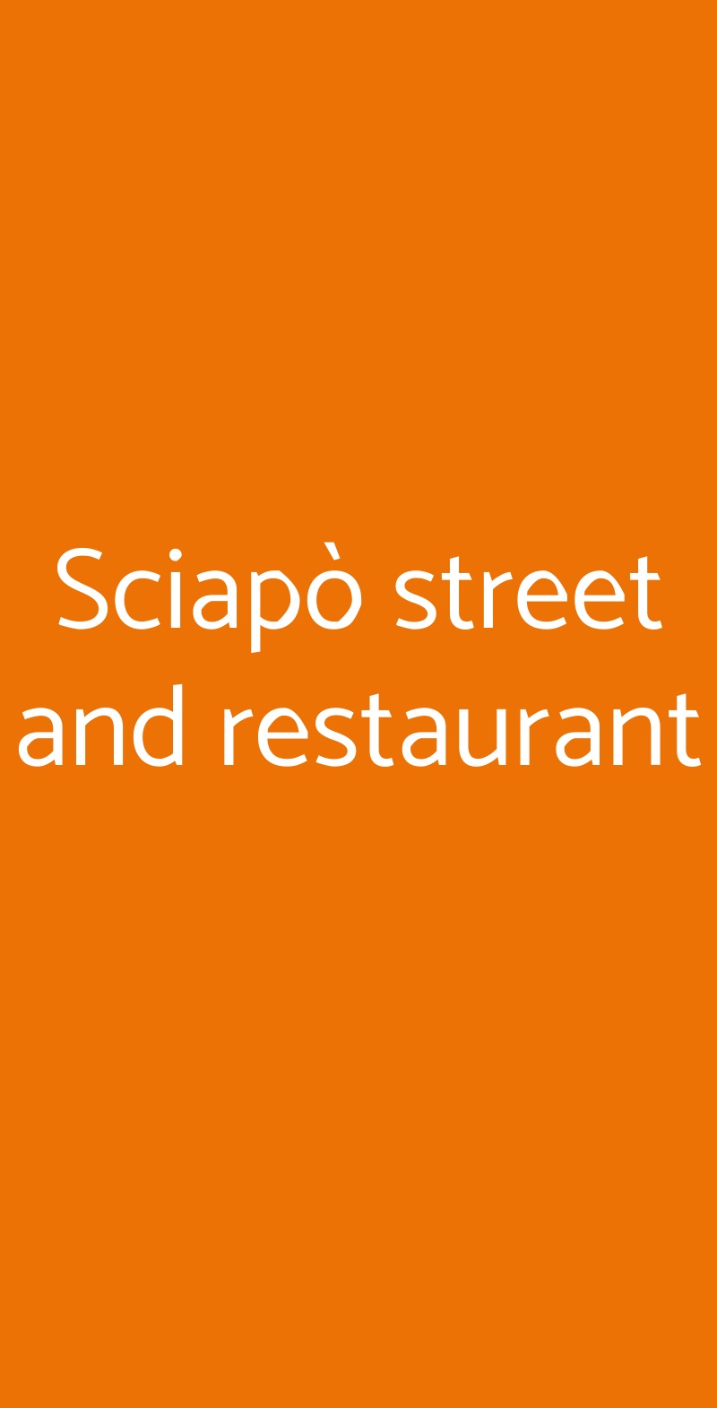 Sciapò Street And Restaurant, Roma