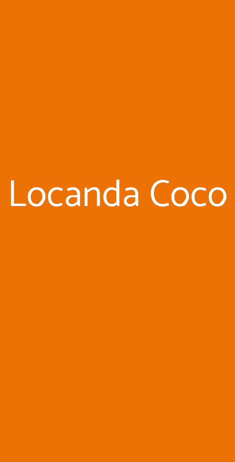 Locanda Coco Roma menù 1 pagina