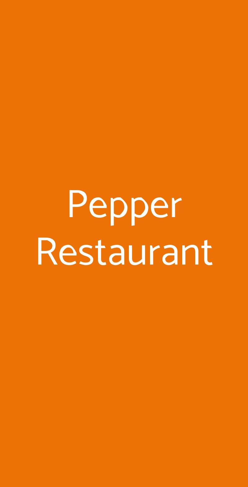 Pepper Restaurant Roma menù 1 pagina