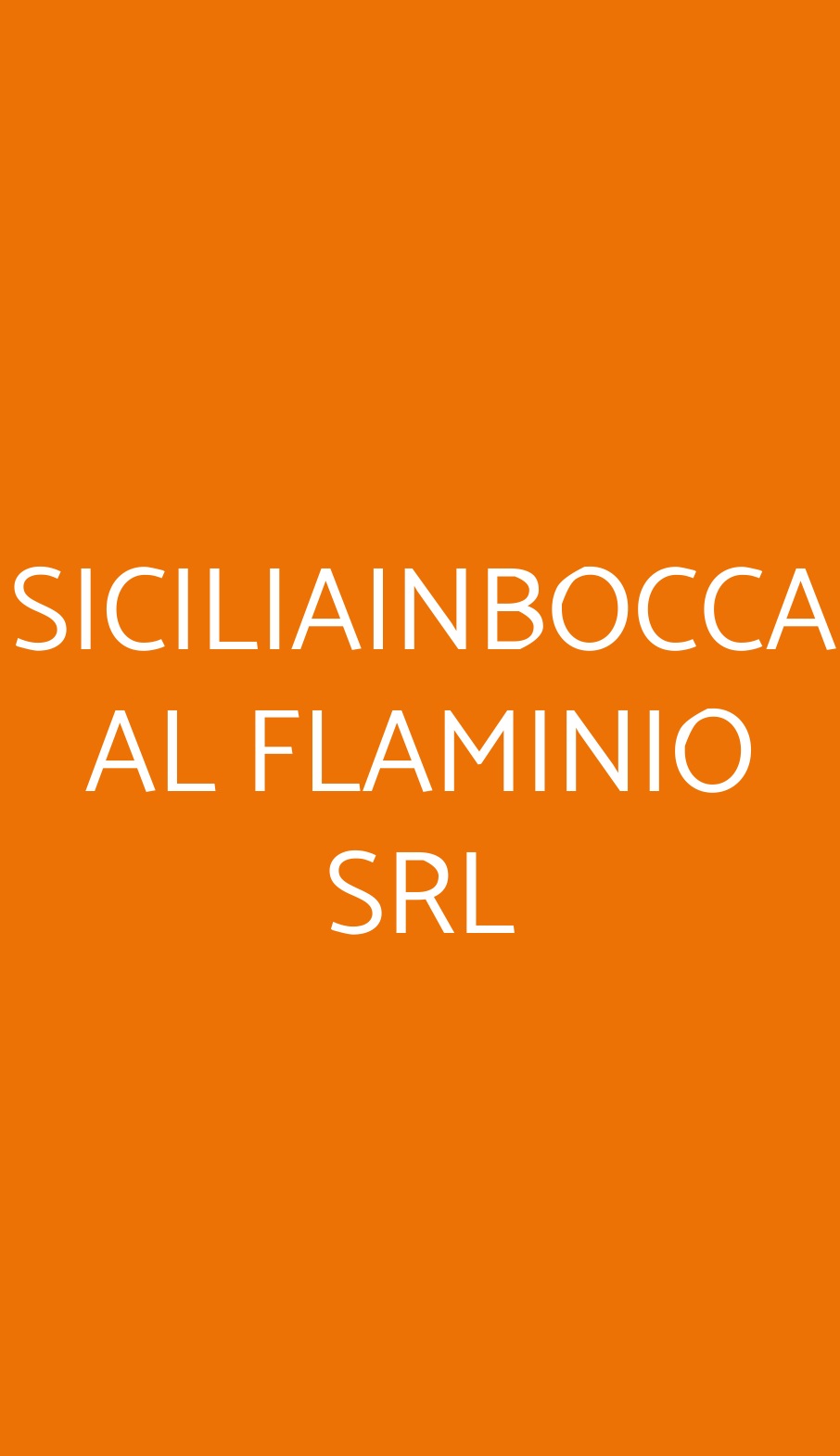 SICILIAINBOCCA AL FLAMINIO SRL Roma menù 1 pagina