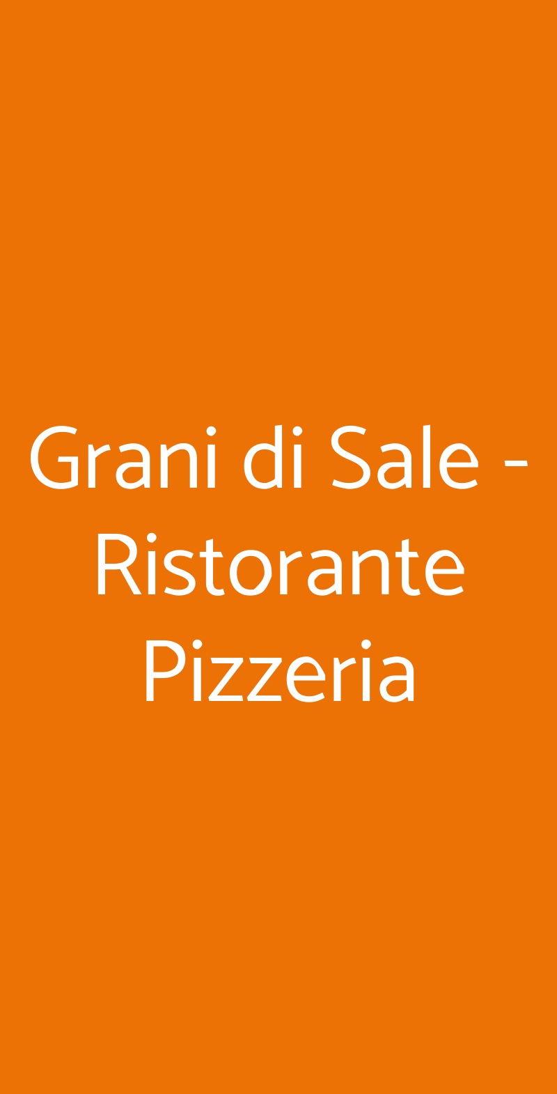 Grani di Sale - Ristorante Pizzeria Roma menù 1 pagina