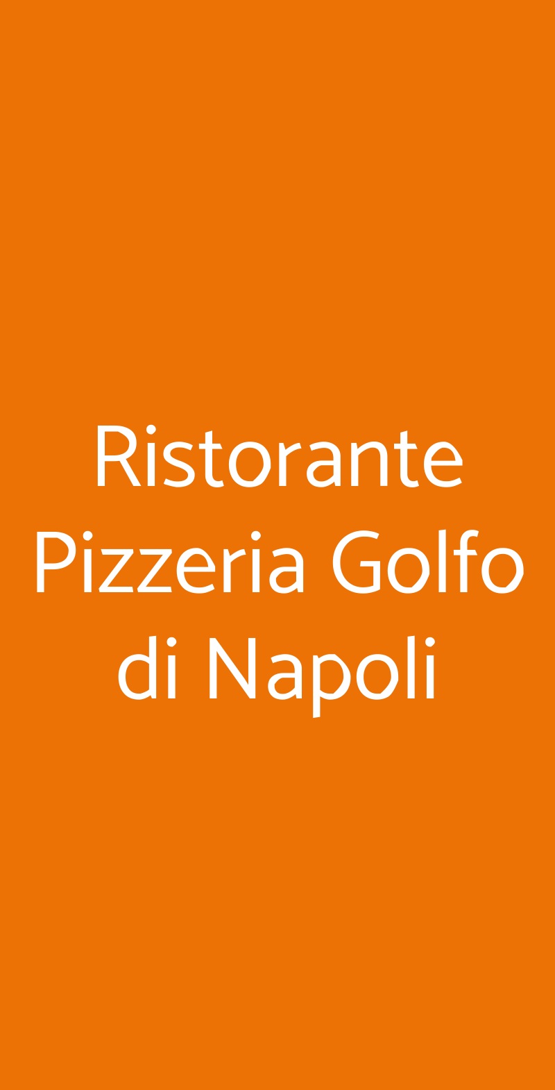 Ristorante Pizzeria Golfo di Napoli Roma menù 1 pagina