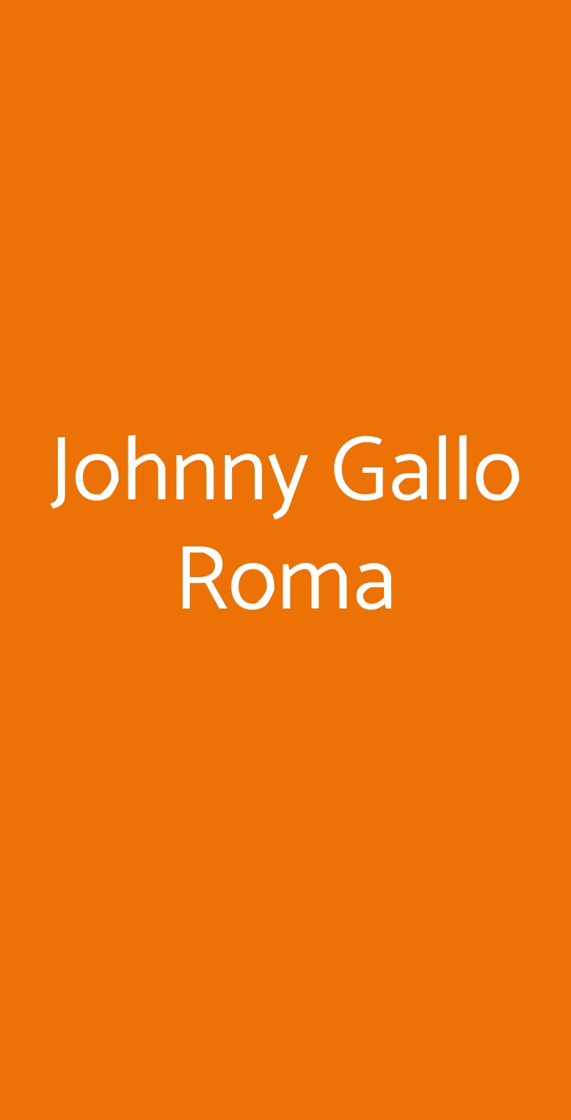 Johnny Gallo Roma Roma menù 1 pagina