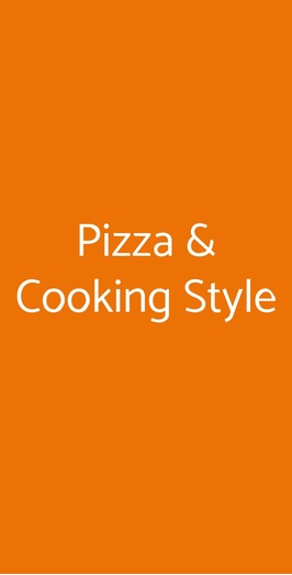 Pizza & Cooking Style, Roma