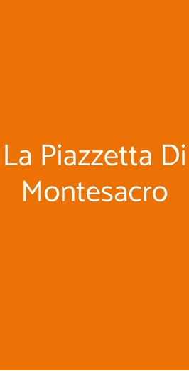 La Piazzetta Di Montesacro, Roma