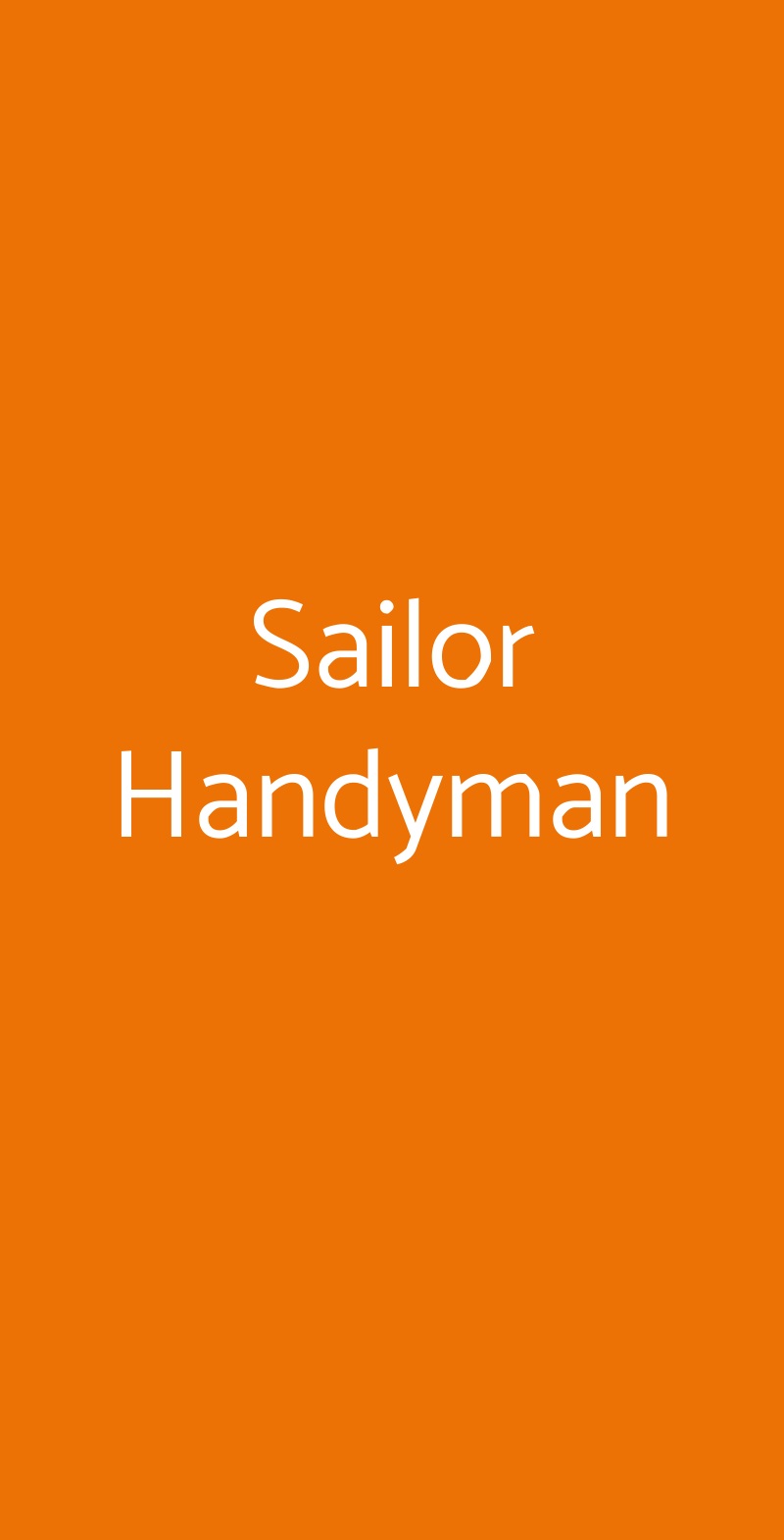 Sailor Handyman Roma menù 1 pagina