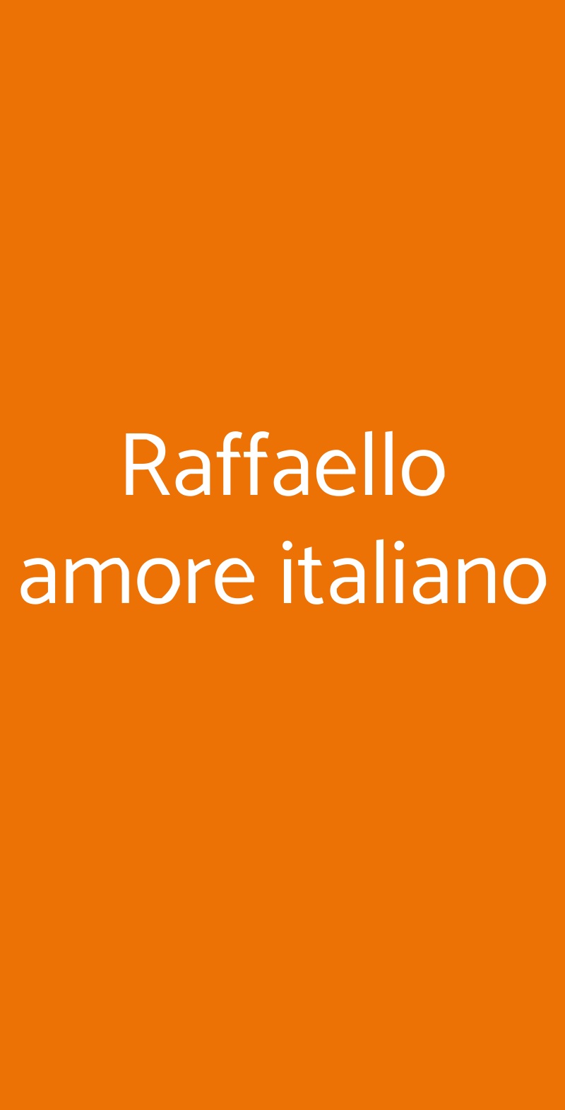 Raffaello amore italiano Roma menù 1 pagina