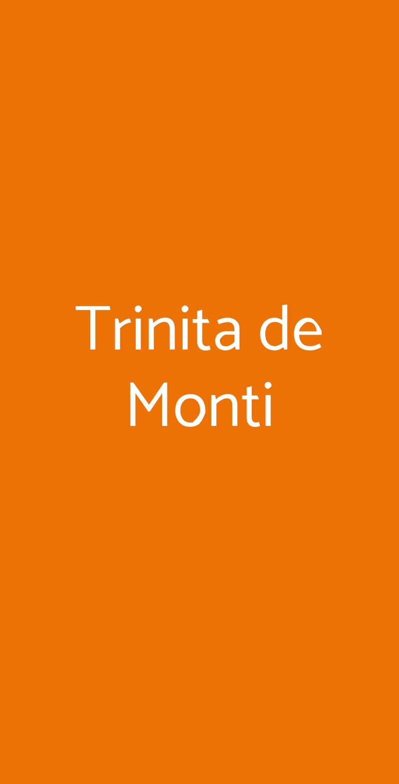 Trinita de Monti Roma menù 1 pagina