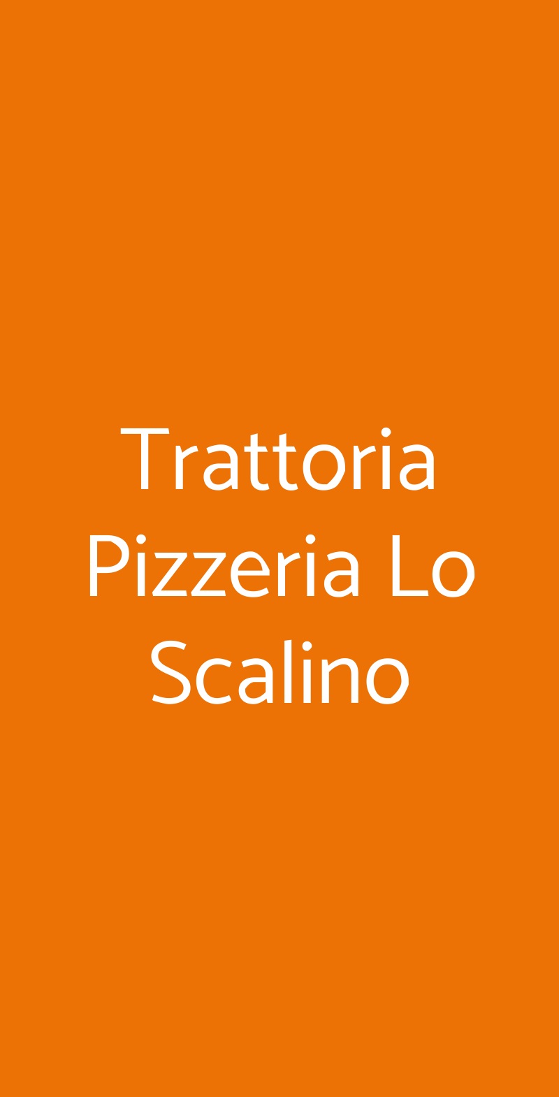 Trattoria Pizzeria Lo Scalino Roma menù 1 pagina