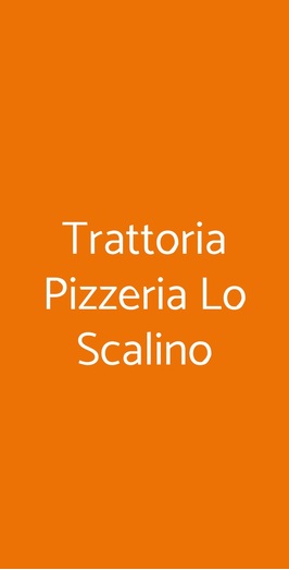 Trattoria Pizzeria Lo Scalino, Roma