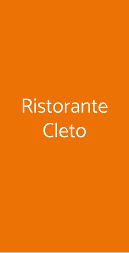 Ristorante Cleto, Roma