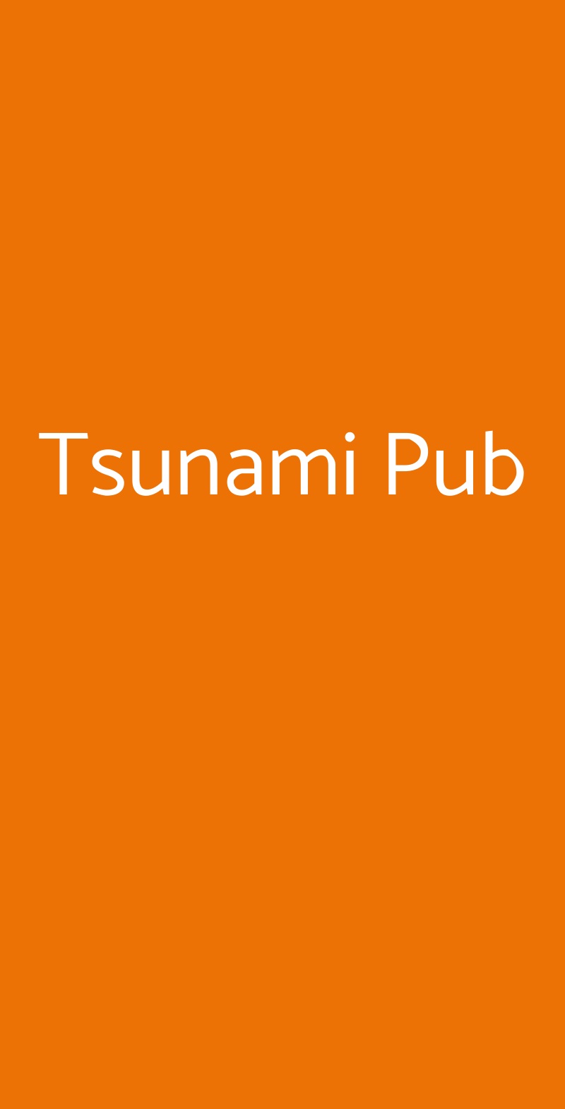 Tsunami Pub Roma menù 1 pagina