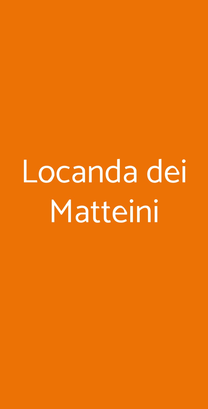 Locanda dei Matteini Roma menù 1 pagina