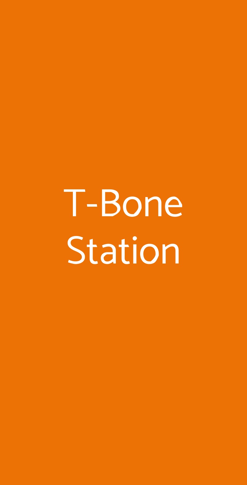 T-Bone Station Roma menù 1 pagina
