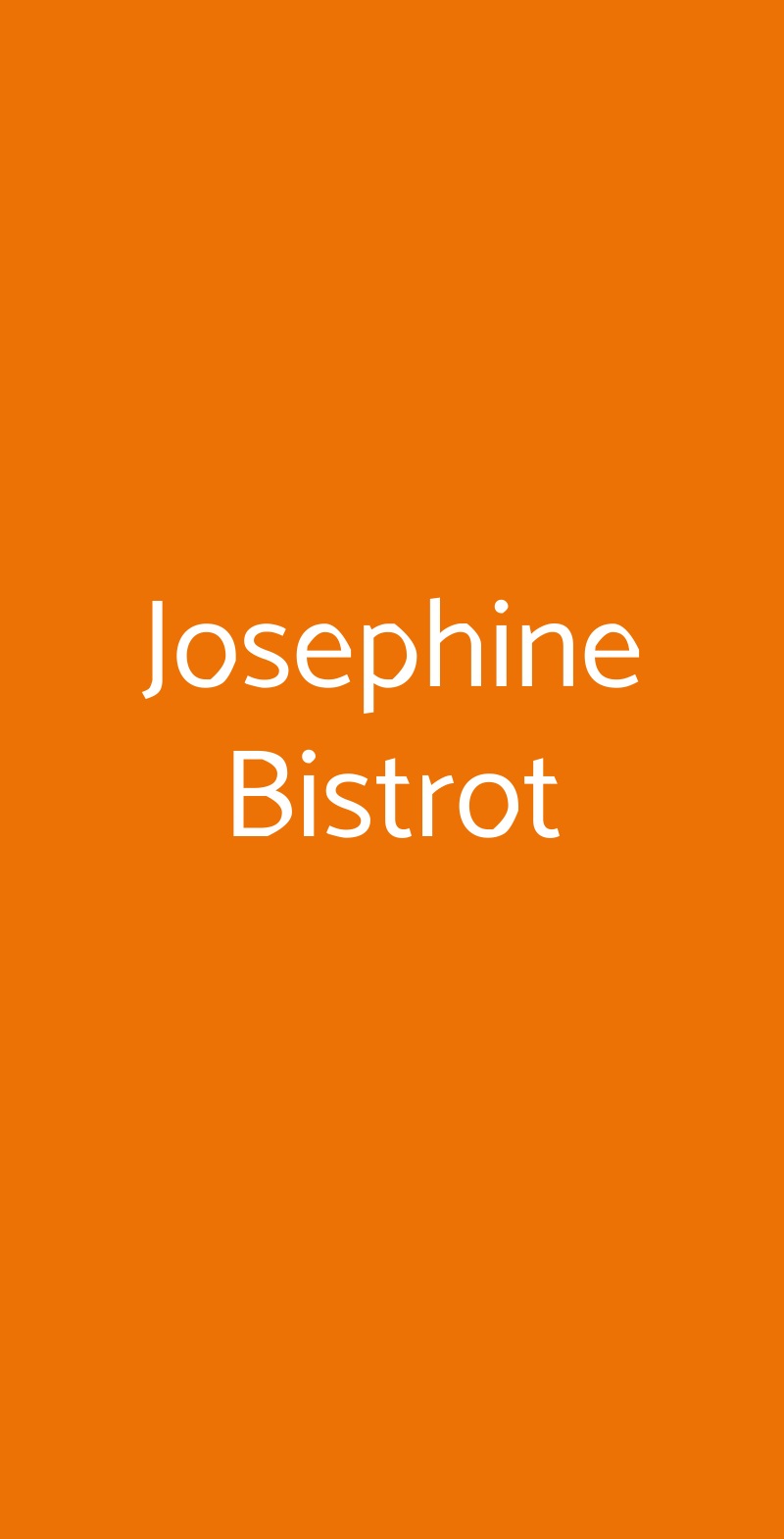 Josephine Bistrot Roma menù 1 pagina