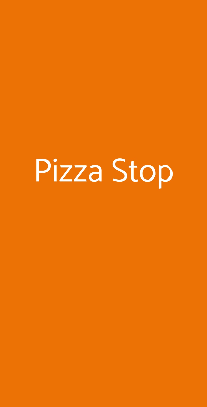 Pizza Stop Roma menù 1 pagina