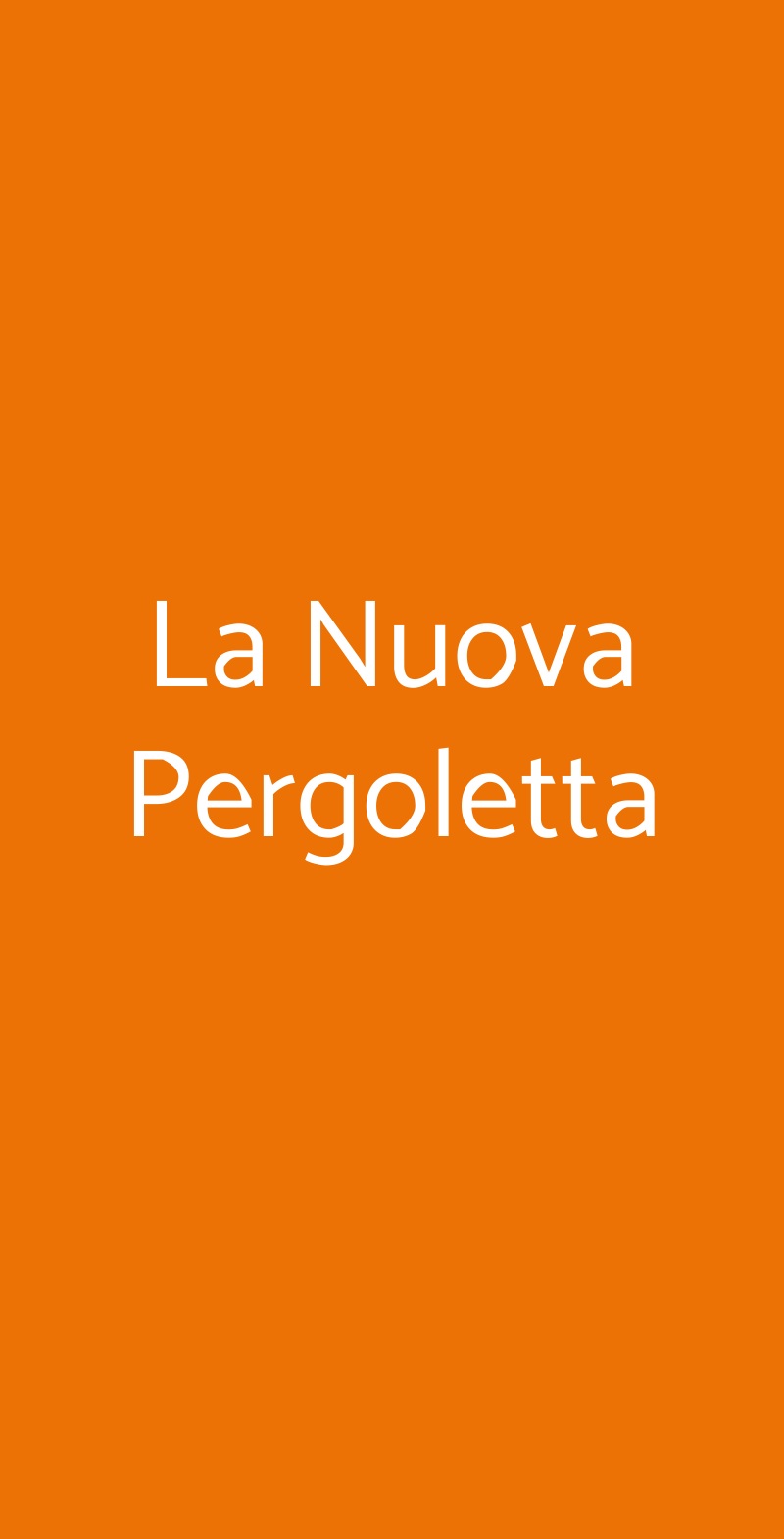 La Nuova Pergoletta Roma menù 1 pagina