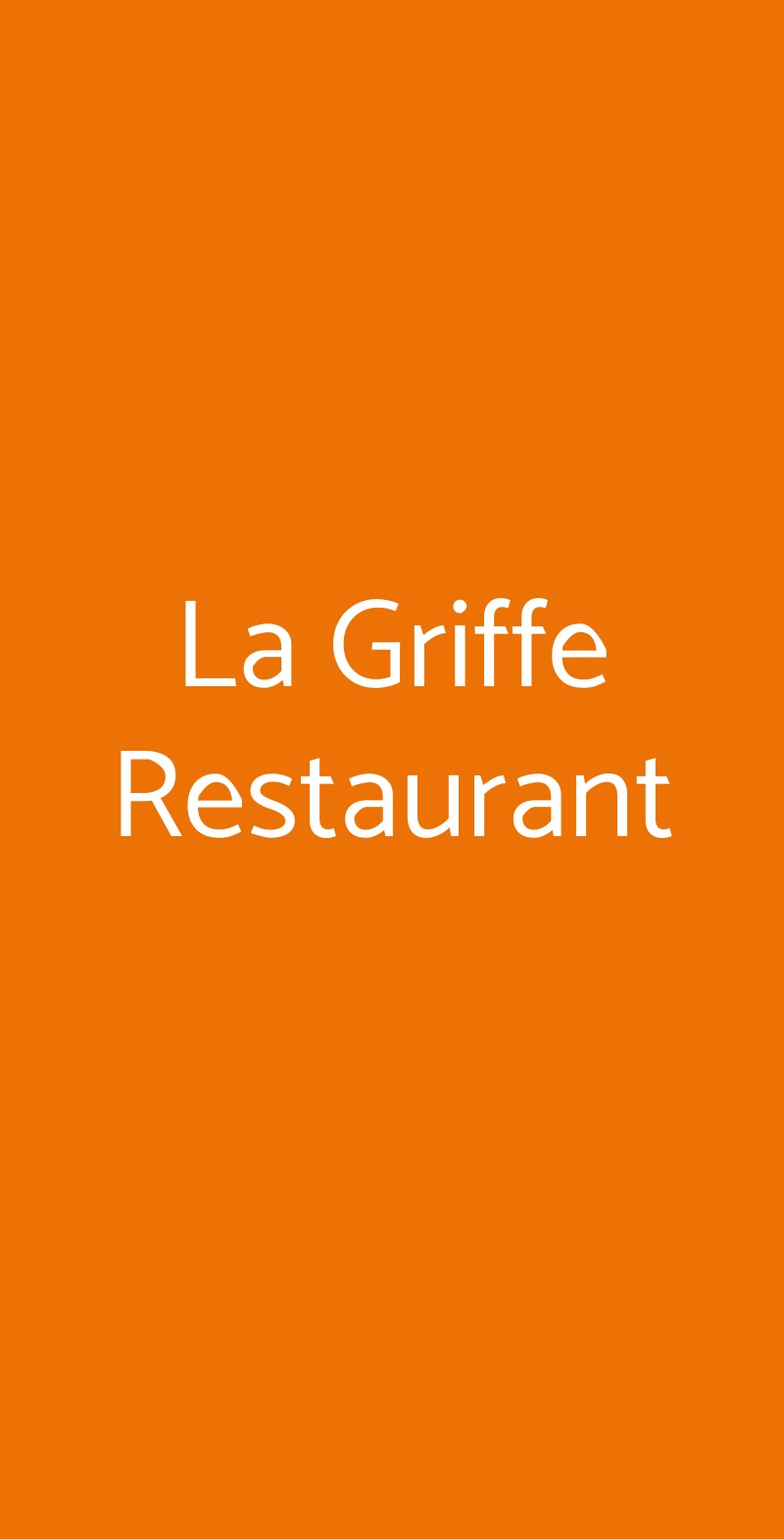 La Griffe Restaurant Roma menù 1 pagina