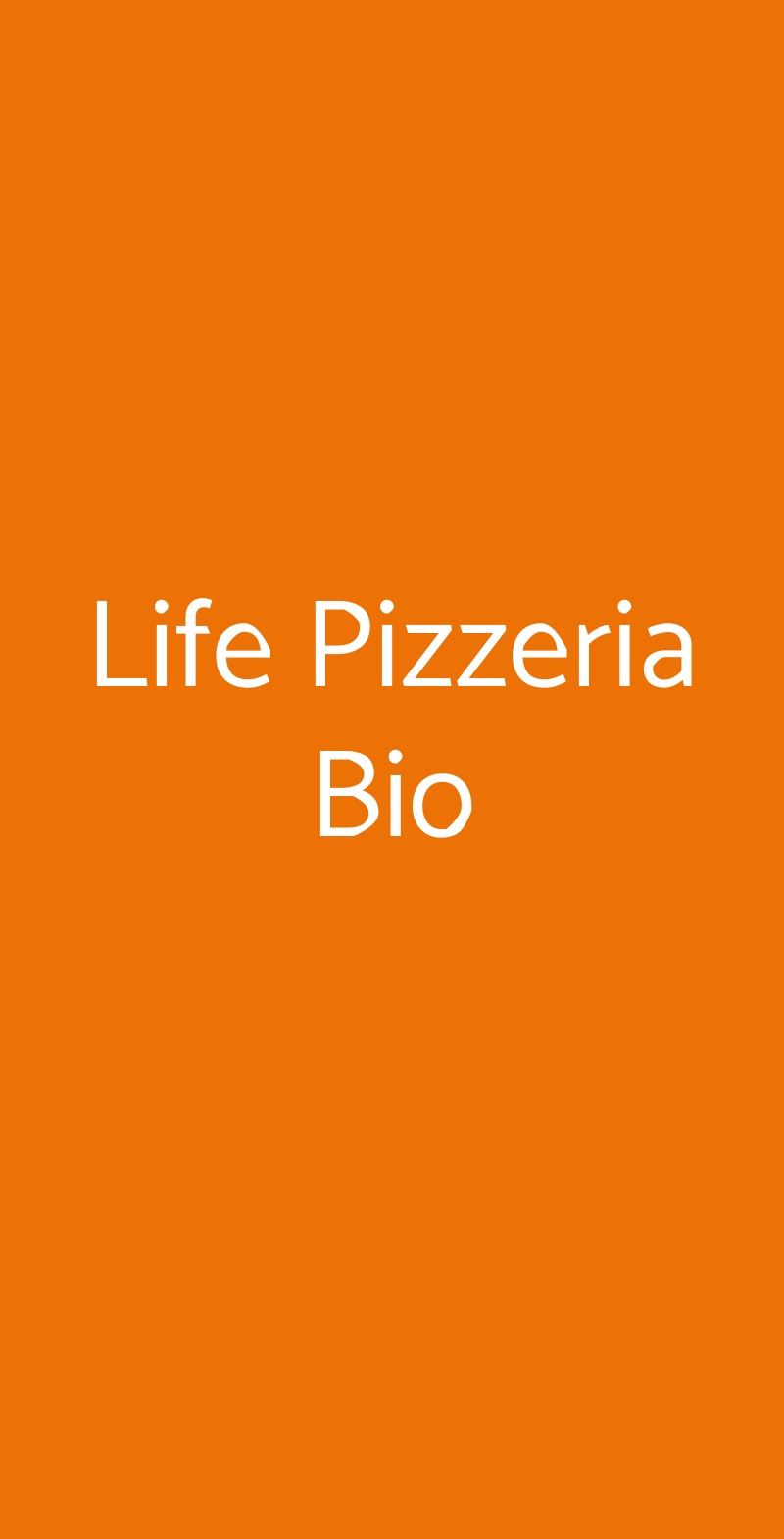 Life Pizzeria Bio Roma menù 1 pagina
