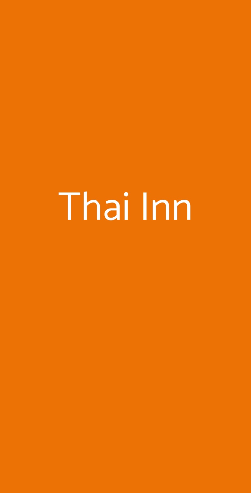 Thai Inn Roma menù 1 pagina