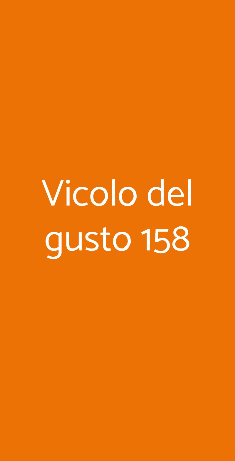 Vicolo del gusto 158 Roma menù 1 pagina