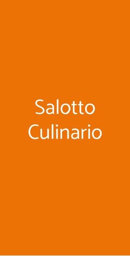 Salotto Culinario, Roma