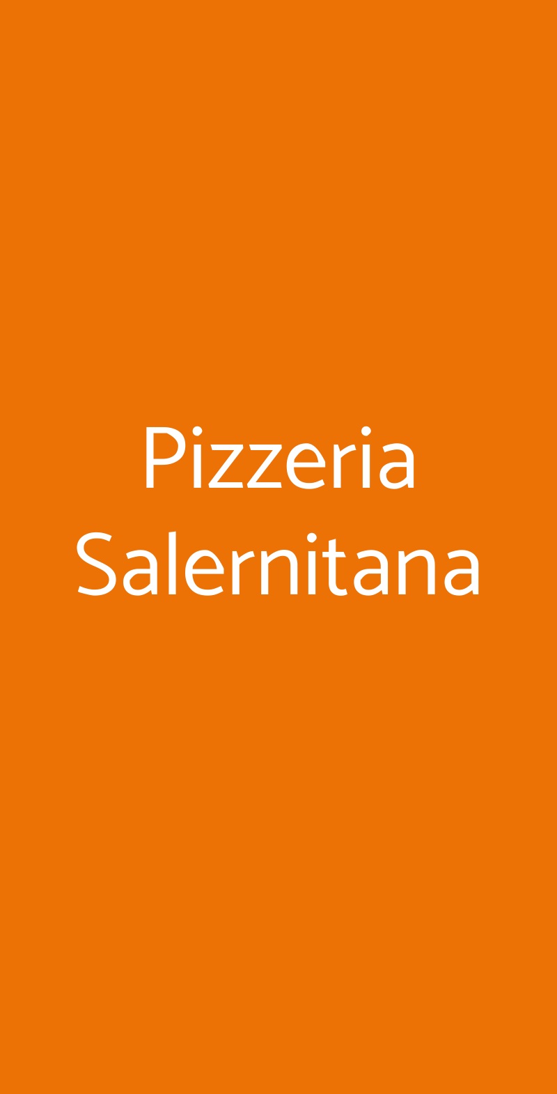 Pizzeria Salernitana Roma menù 1 pagina