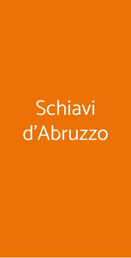 Schiavi D'abruzzo, Roma