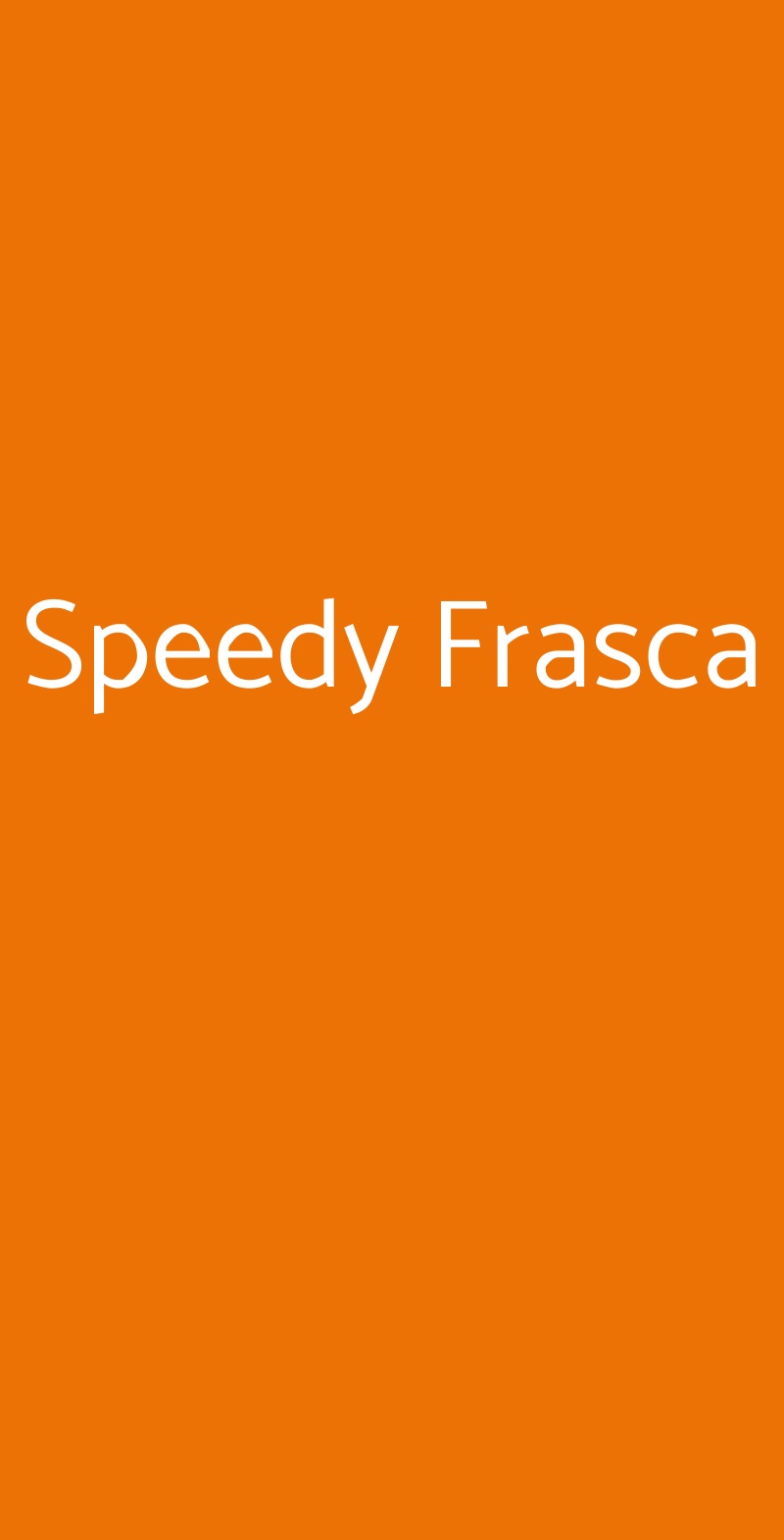 Speedy Frasca Roma menù 1 pagina
