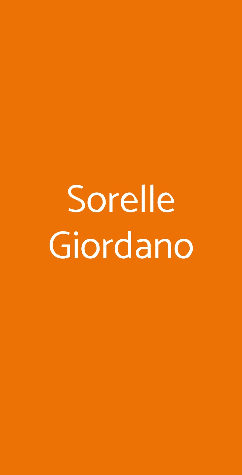 Sorelle Giordano Roma menù 1 pagina