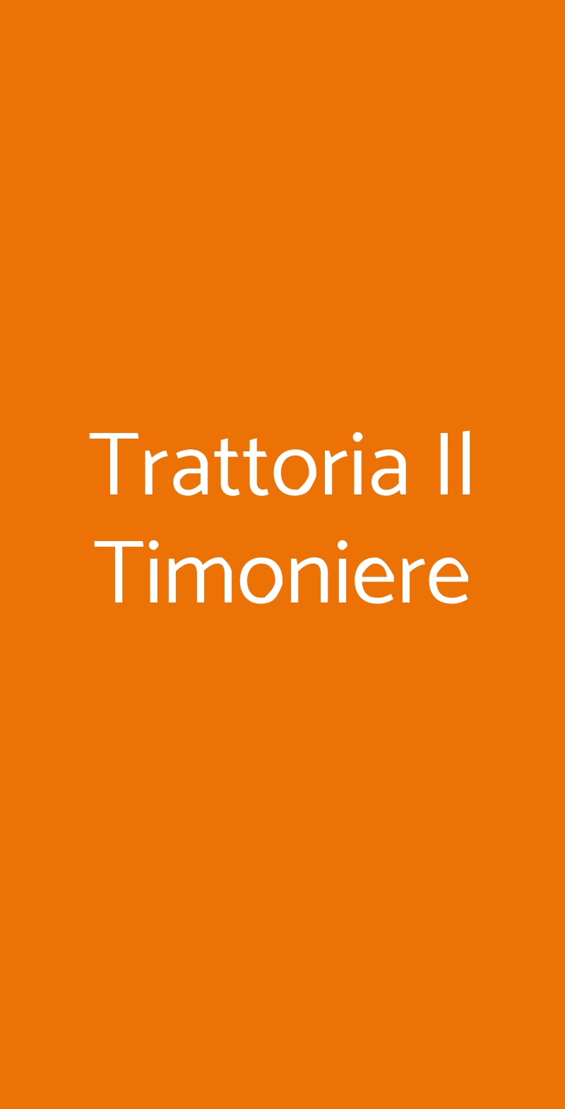 Trattoria Il Timoniere Roma menù 1 pagina