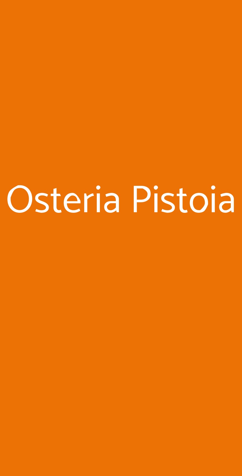 Osteria Pistoia, Roma