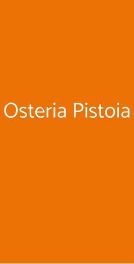 Osteria Pistoia