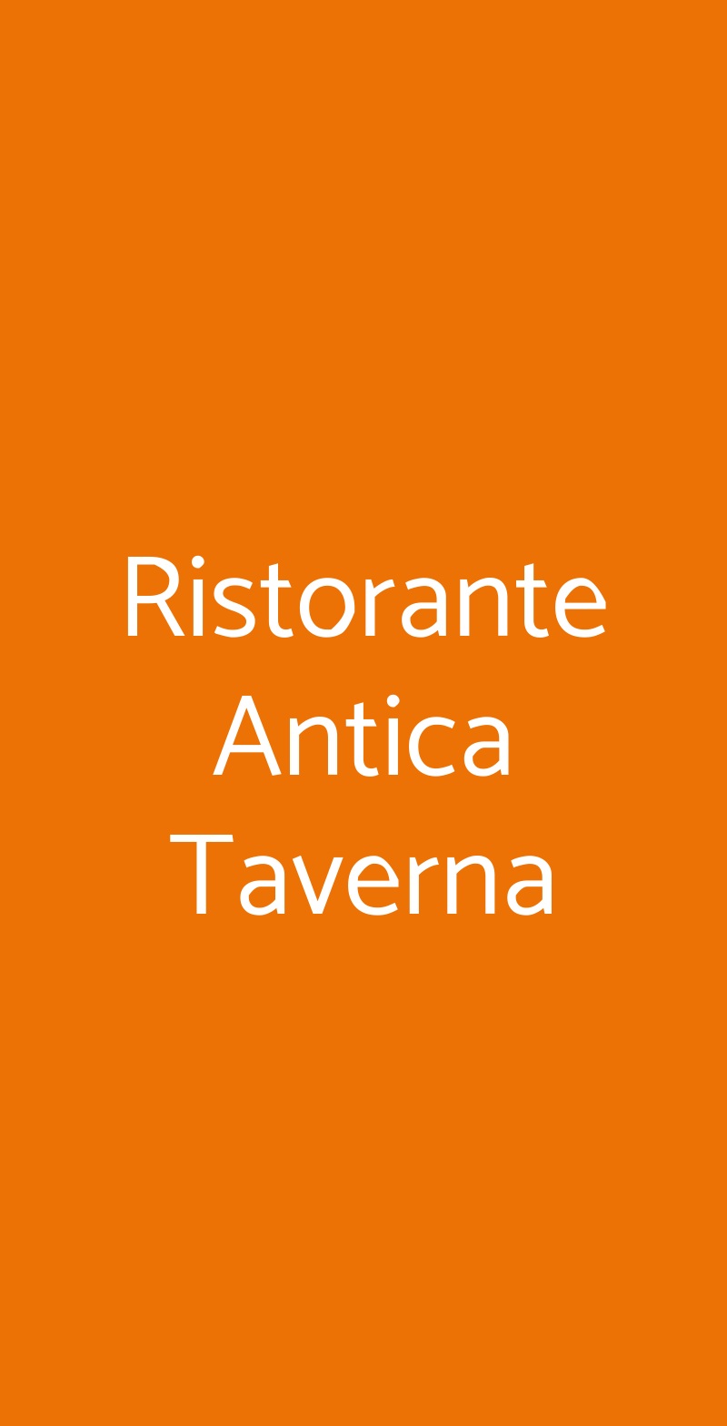Ristorante Antica Taverna Roma menù 1 pagina
