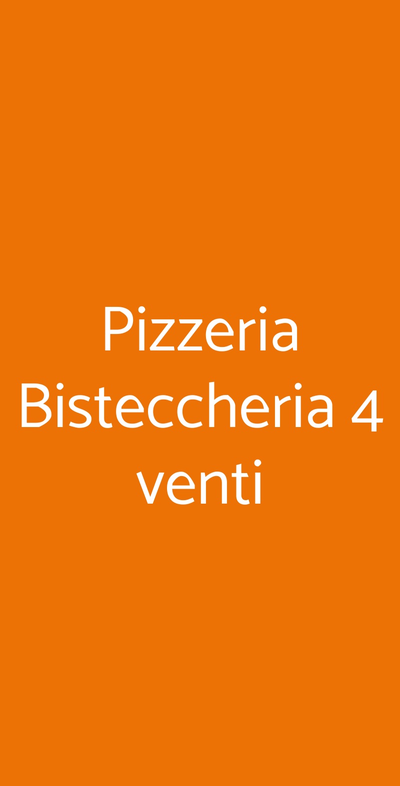 Pizzeria Bisteccheria 4 venti Roma menù 1 pagina