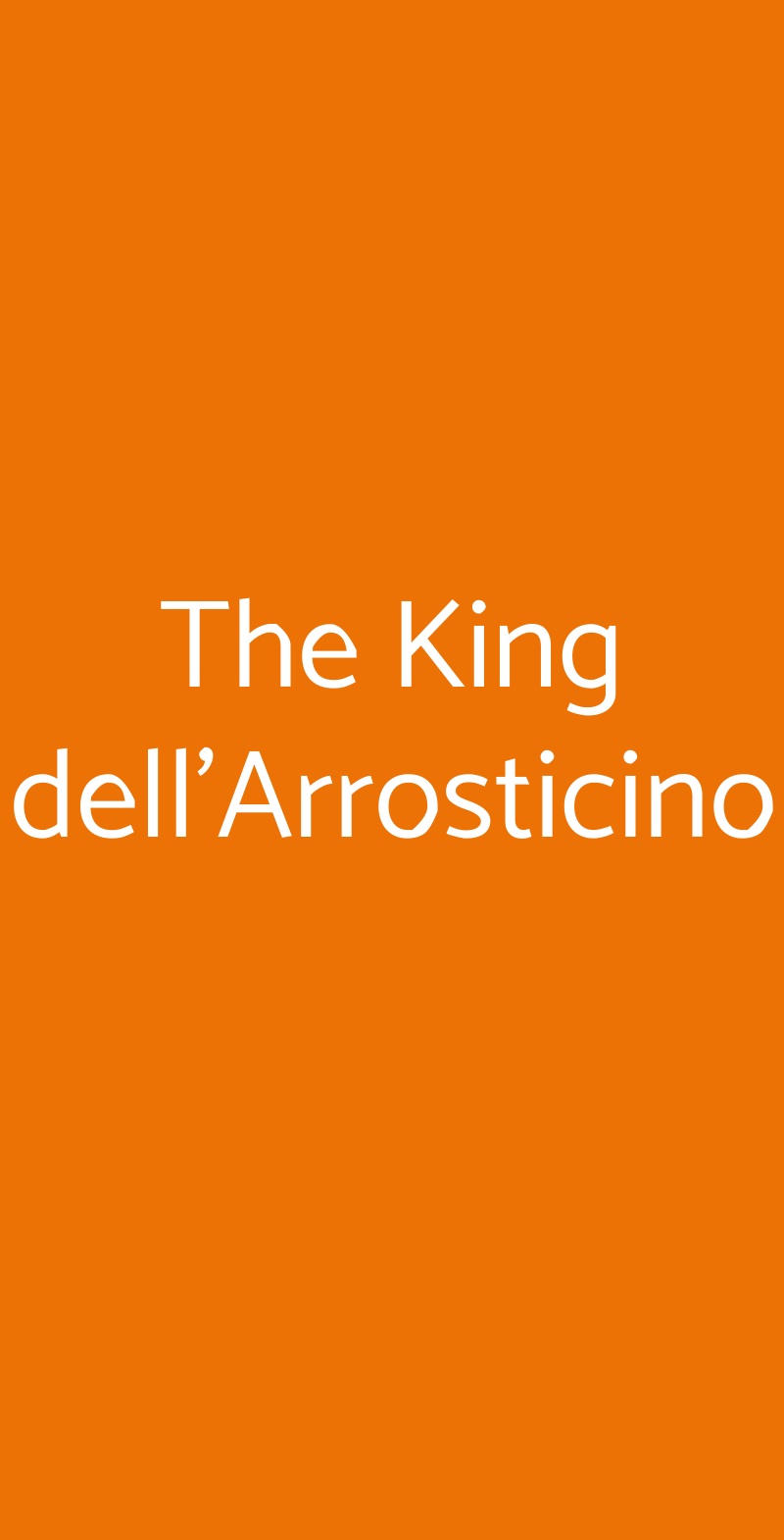 The King dell'Arrosticino Roma menù 1 pagina