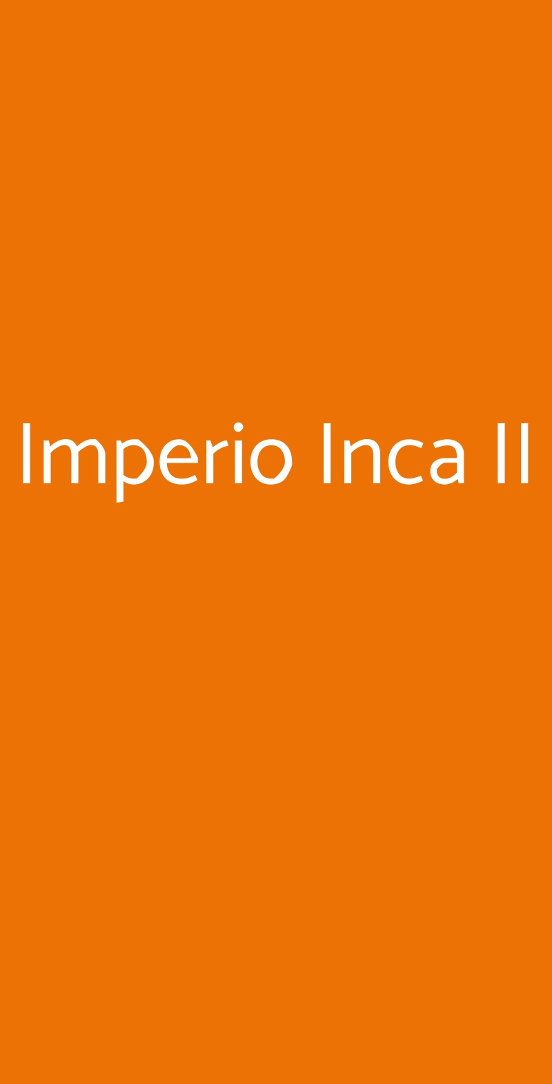 Imperio Inca II Roma menù 1 pagina