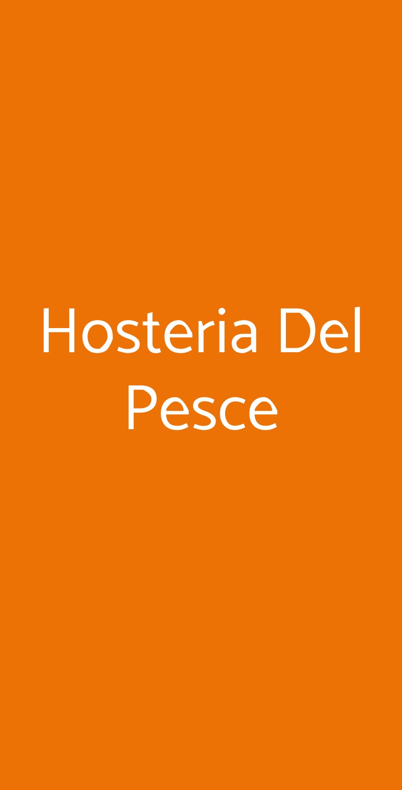 Hosteria Del Pesce Roma menù 1 pagina