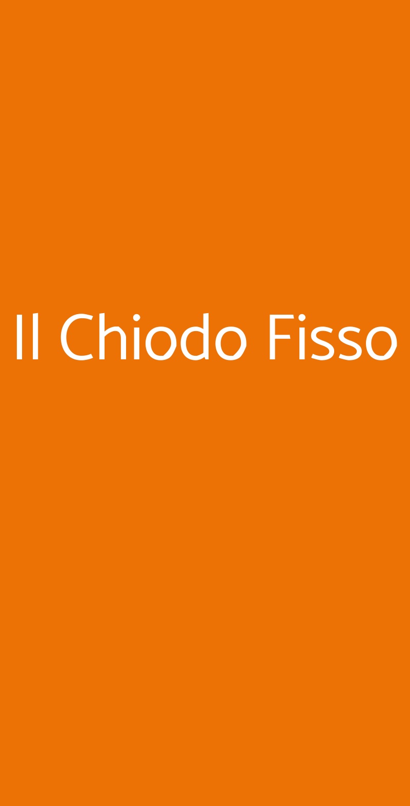 Il Chiodo Fisso Roma menù 1 pagina