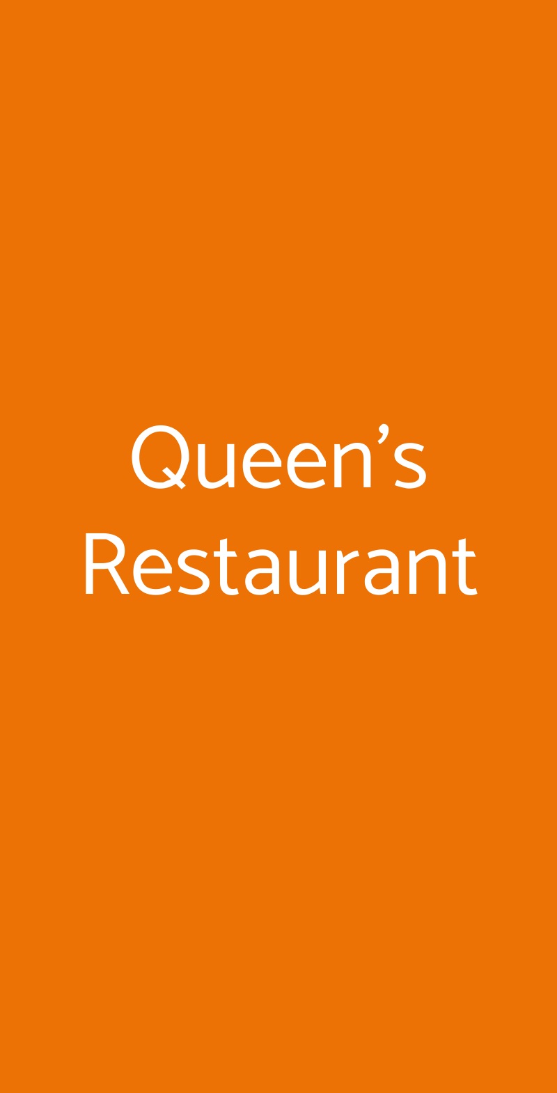 Queen's Restaurant Roma menù 1 pagina