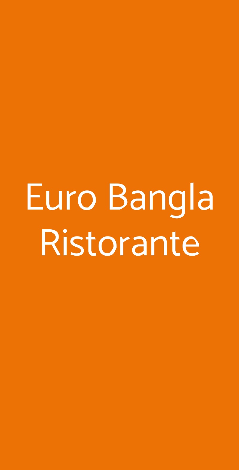 Euro Bangla Ristorante Roma menù 1 pagina
