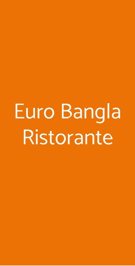 Euro Bangla Ristorante, Roma