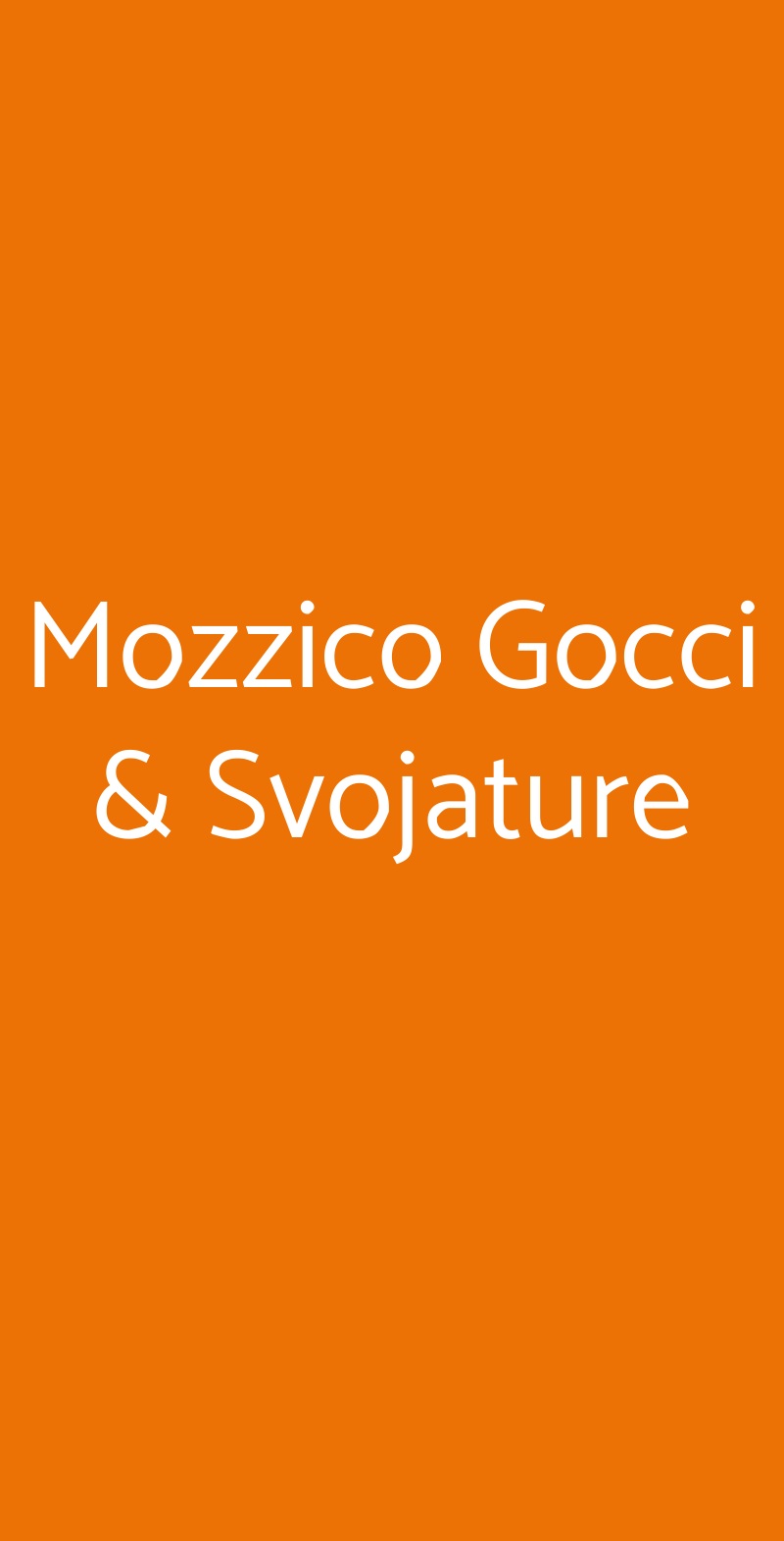 Mozzico Gocci & Svojature Roma menù 1 pagina