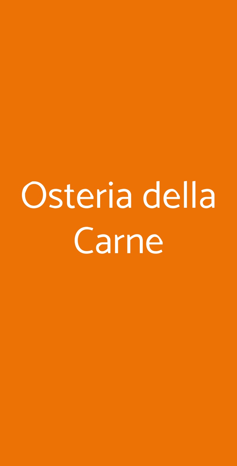 Osteria della Carne Roma menù 1 pagina