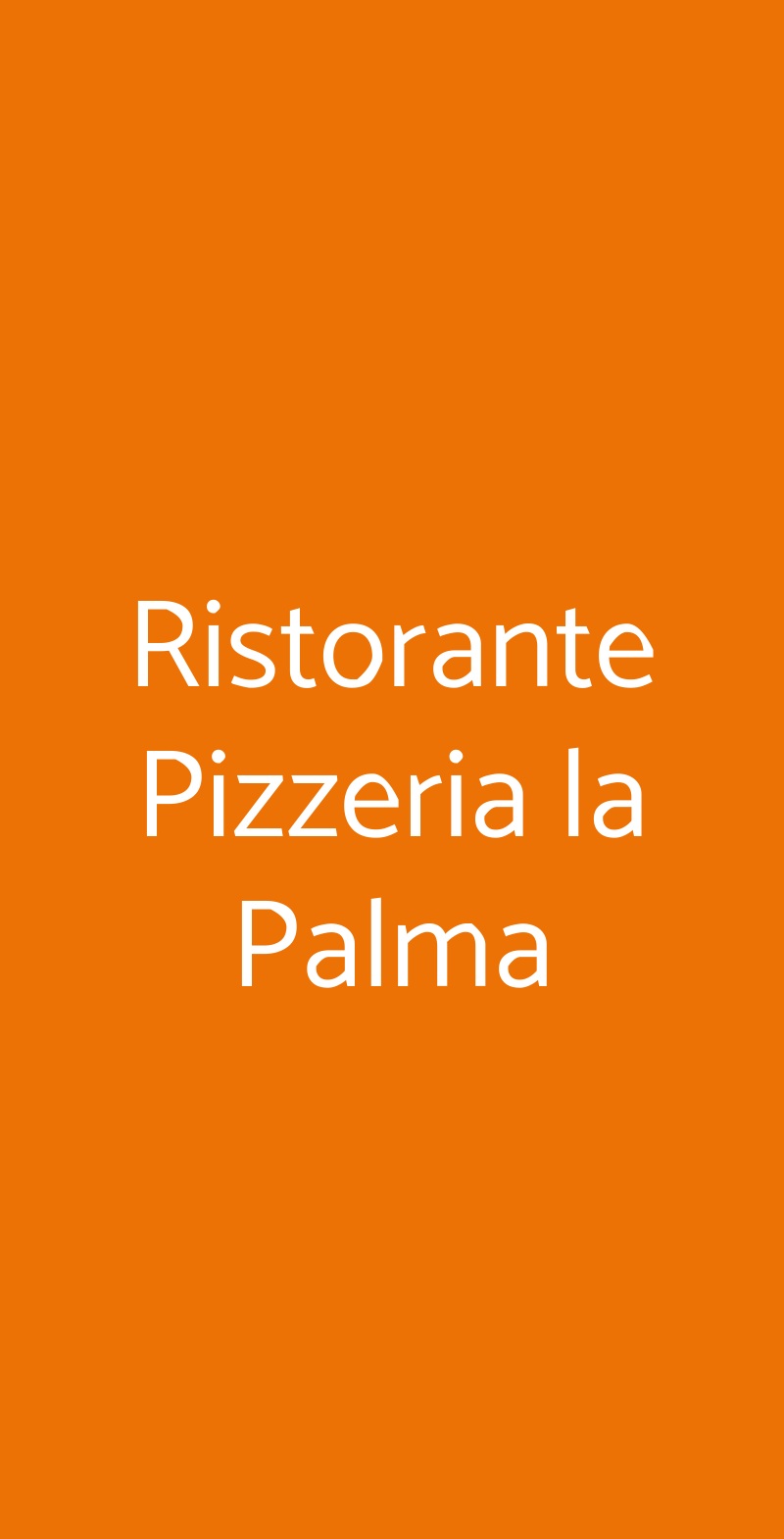 Ristorante Pizzeria la Palma Roma menù 1 pagina