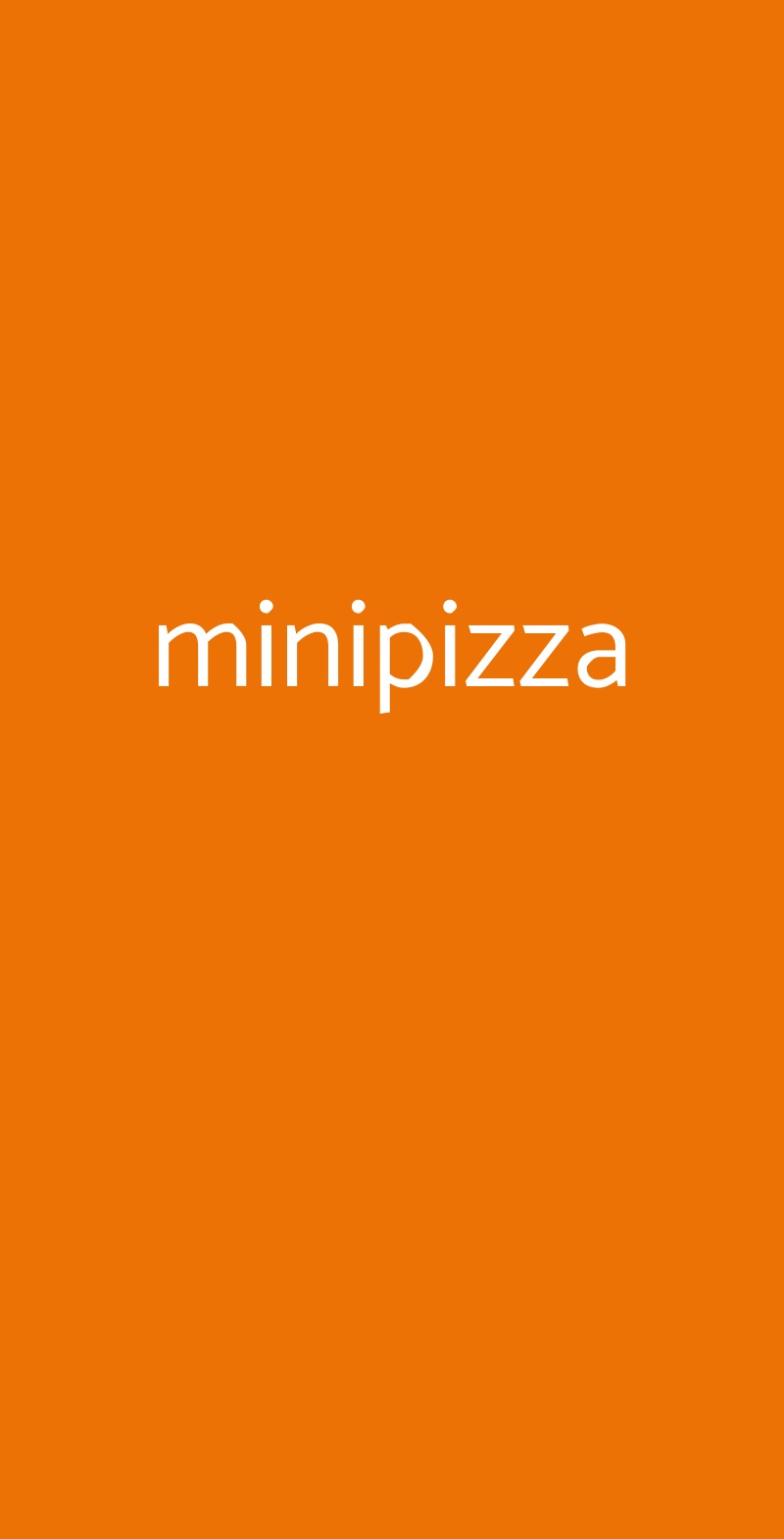 minipizza Roma menù 1 pagina