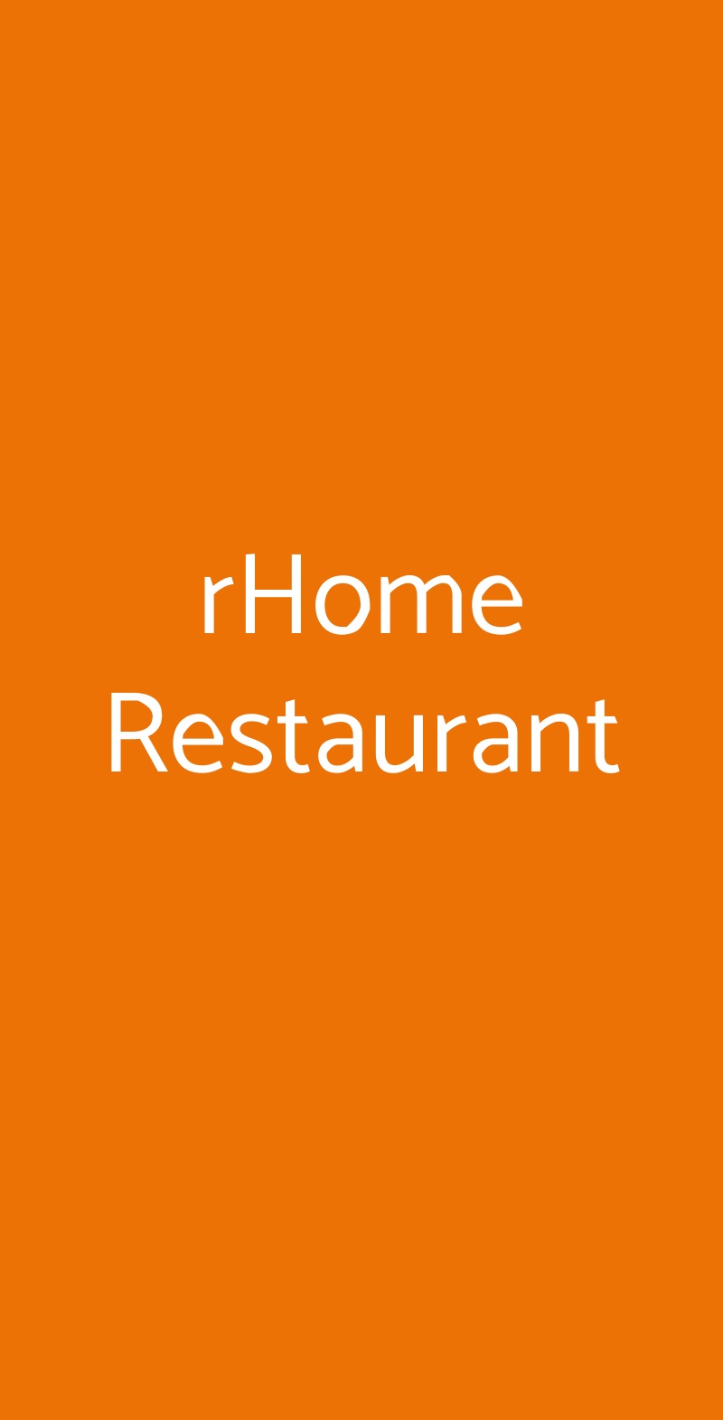 rHome Restaurant Roma menù 1 pagina